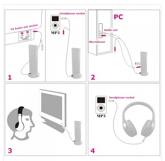 5 в 1 HiFi Беспроводные Наушники FM Радио Монитор MP3 PC TV Аудио Мобильные Телефоны