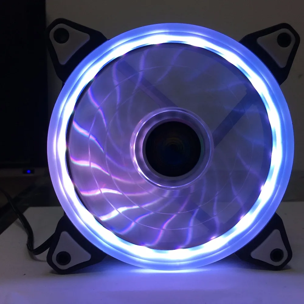 LANSHUO PC RGB 12 см 120 мм светодиодный процессор теплоотвод вентилятор процессор радиатор охлаждения кулер вентилятор семь колоер чехол для компьютера вентилятор