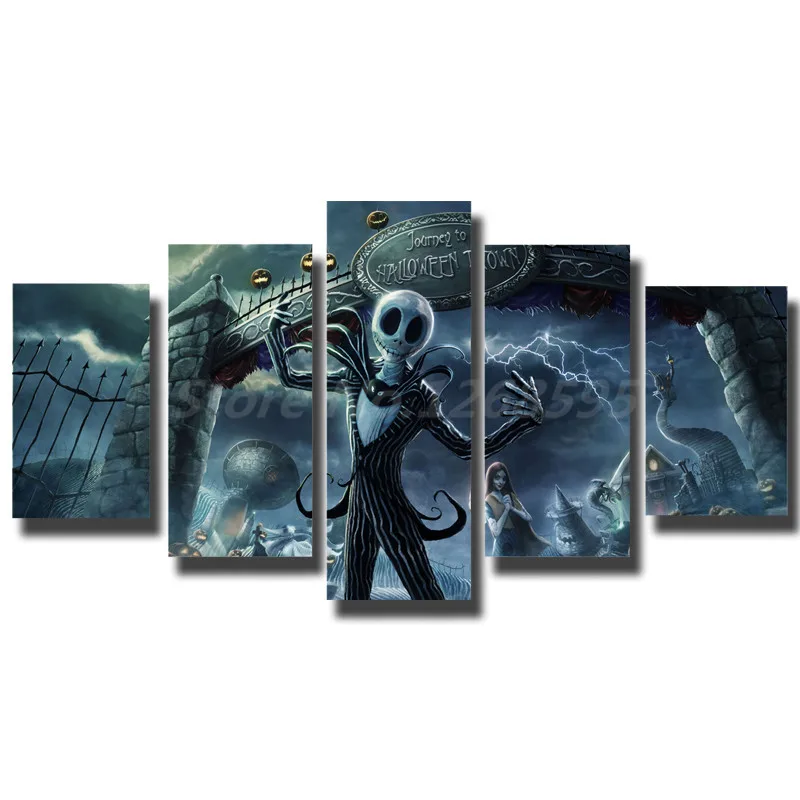 5 шт. Настенные обои Кошмар перед Рождеством | Дом и сад