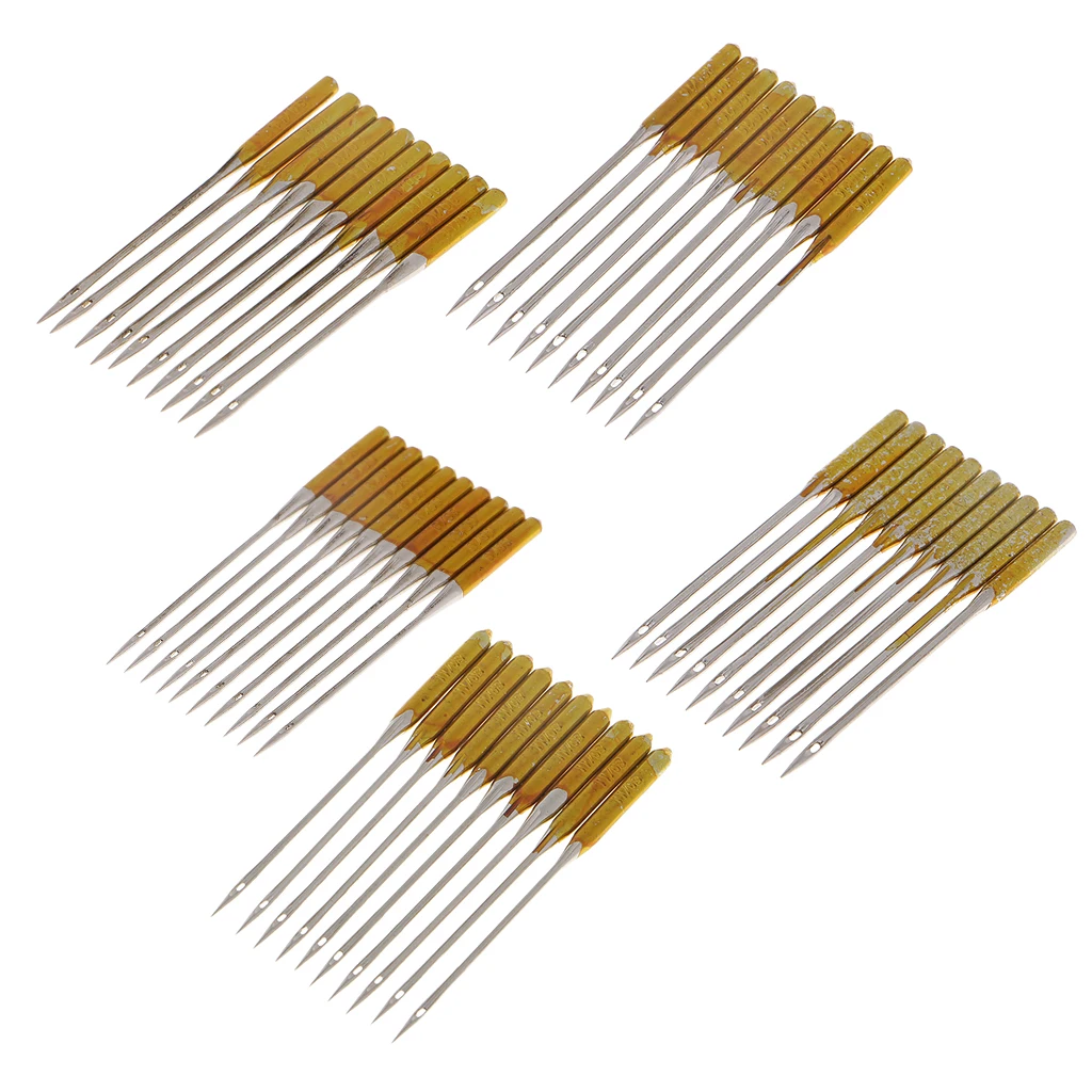 10 шт./лот иглы для швейных машин из нержавеющей стали 5 размеров швейные с защитой