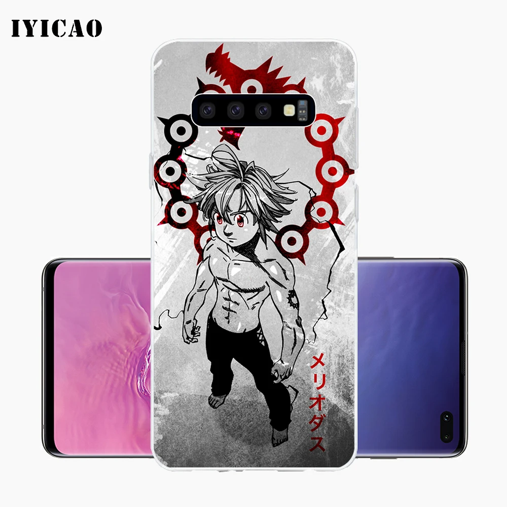 IYICAO Meliodas Seven Deadly Sins Мягкий силиконовый чехол для телефона Samsung Galaxy S10e S10 S9 S8 Plus S7 Edge