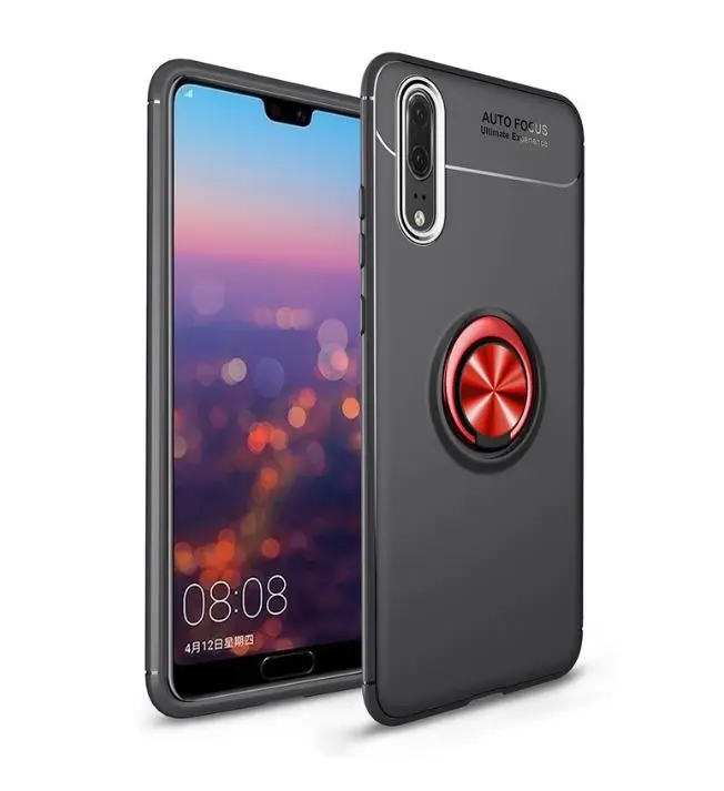 1 шт. чехол для huawei P30 P20 PRO LITE nove 3e P10 plus lite из мягкого ТПУ Гибридный чехол для задней панели автомобиля с магнитным кольцом на палец ультра противоударный