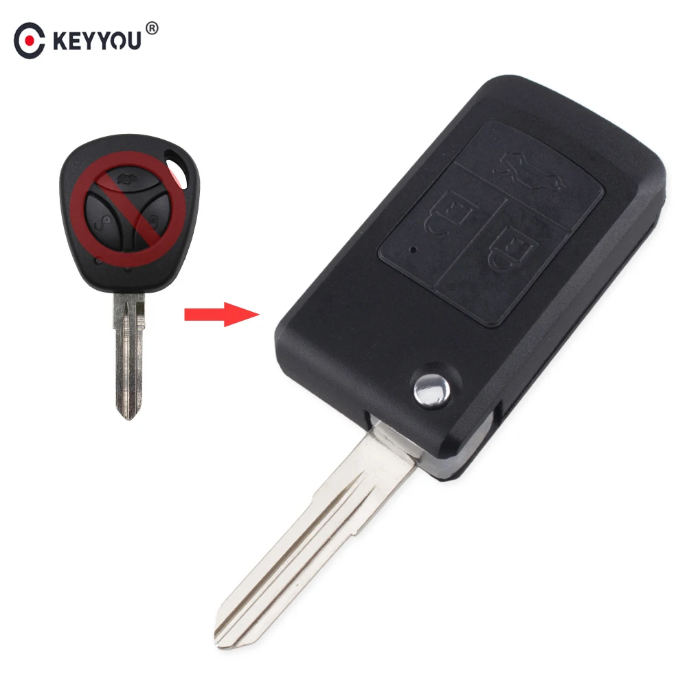 KEYYOU 10X замена 3 кнопки флип складной чехол для дистанционного ключа от машины оболочка для Lada Priora Niva ВАЗ Granta Samara 2108 XRay Sedan