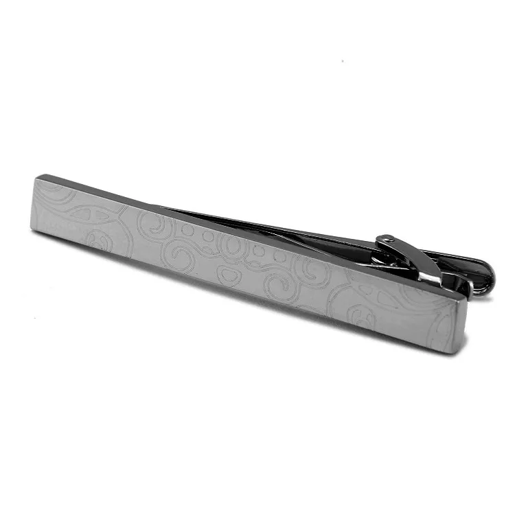 SPARTA Laser Engraving Clouds gun-black electroplating tie clip men's clips + free shipping !!! High quality metal | Украшения и