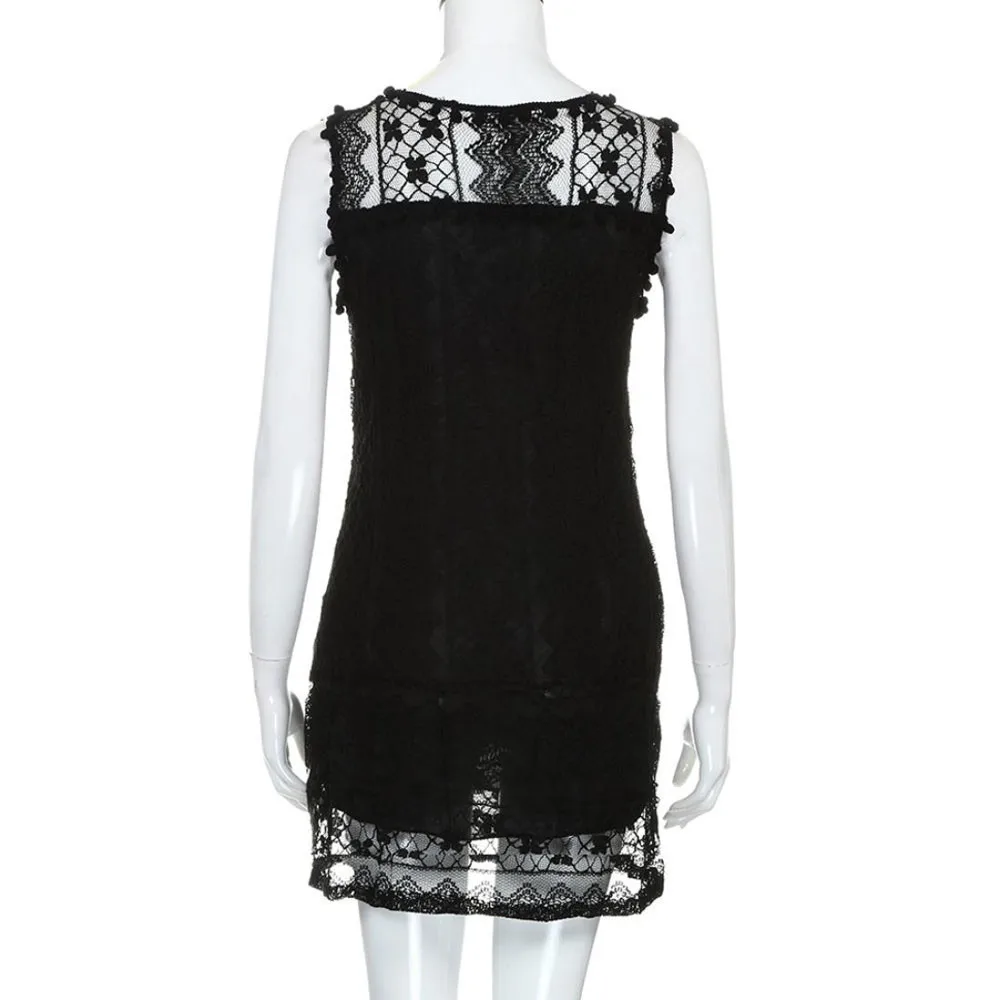 Модное женское платье кружевное большого размера летнее повседневное без