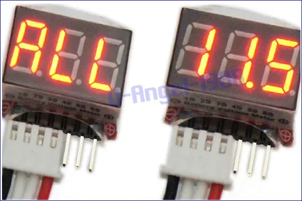 2pcs/lot 1S-6S LED Low Voltage Alarm Lipo Battery Indicator Checker Tester+free shipping | Игрушки и хобби