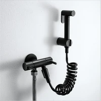 black bidet set toilet spray gun brass wash faucet wall mounted handheld toilet bidet sprayer set kit bidet faucet