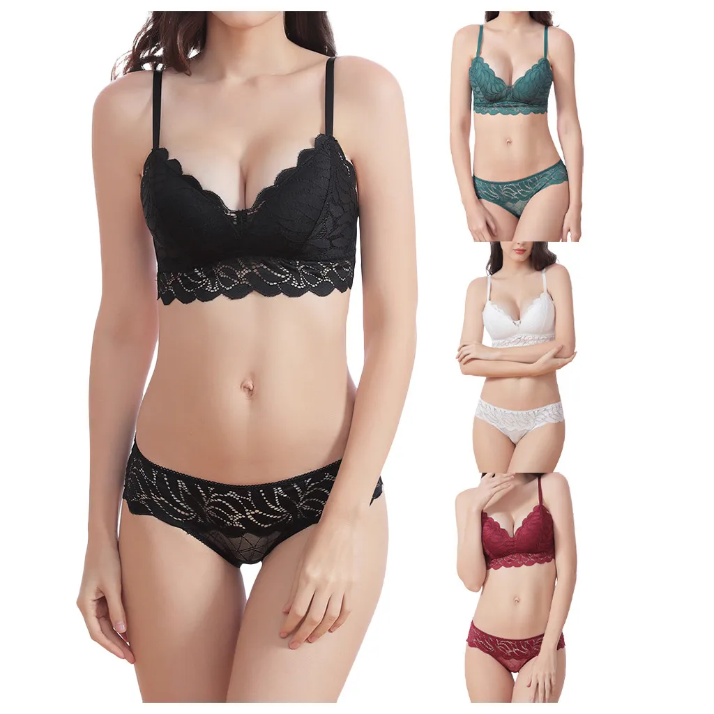 2019 hot new French lace bra set woman no trace fashion comfortable and airy sexy underwear нижнее белье 40* | Женская одежда