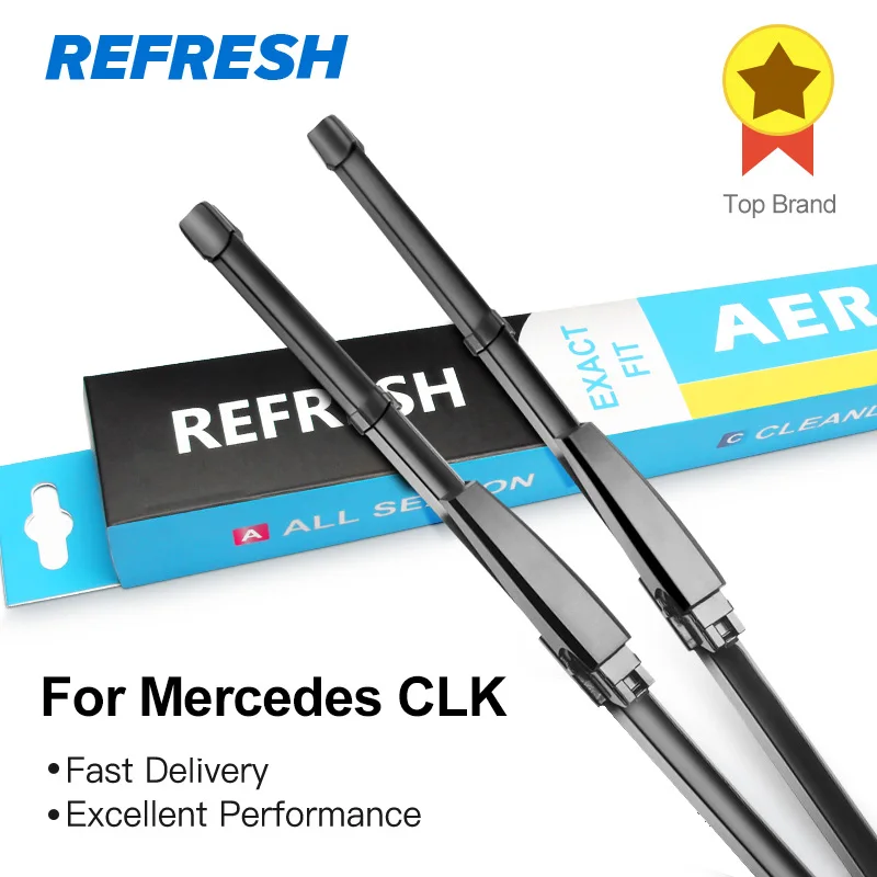Лезвия стеклоочистителя для Mercedes Benz CLK Class W209 C209 Fit Slider Arms 200 240 270 280 320 350 500 550 55 63 AMG