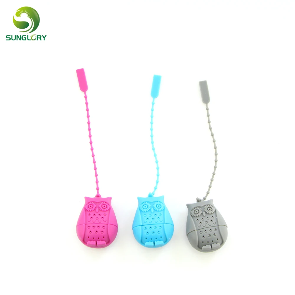 Милый силиконовый фильтр для заварки чая с изображением совы диффузор