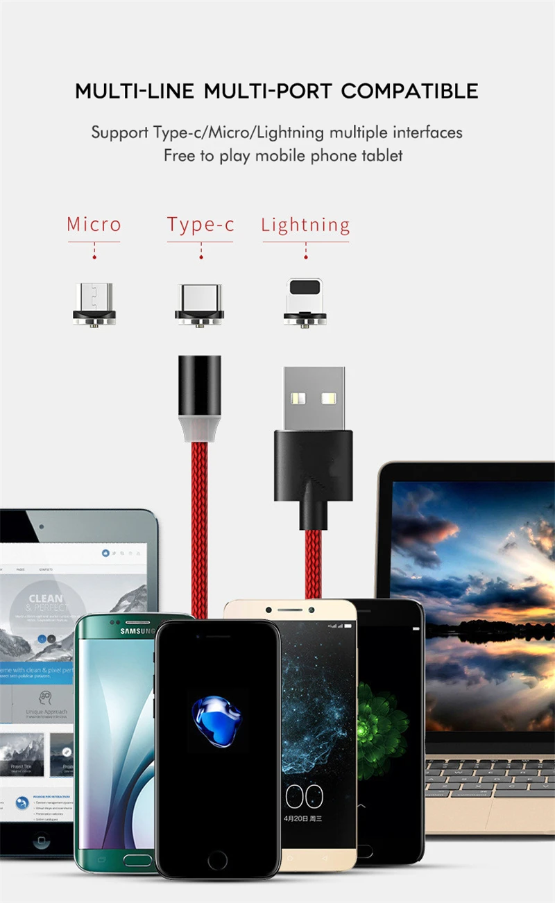 360 градусов Магнитный зарядный кабель для IPhone X XS Быстрая зарядка Micro usb type C кабель для передачи данных для Android кабели для мобильных телефонов