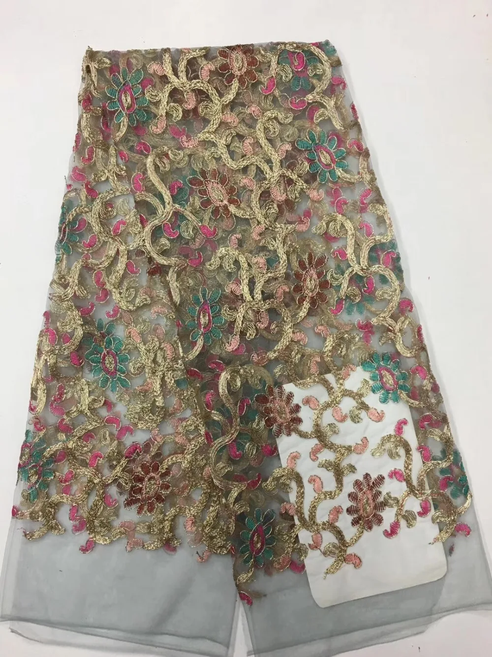 

9 Color Organza Nigerian French Lace Fabrics 2018 African Tulle Lace Fabric High Quality African Lace Wedding Fabric For Dress
