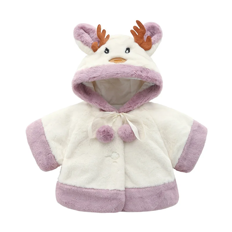 2018 Baby Autumn Winter Waistcoat Childrens Cartoon Deer Fur Girls Artificial Coat Kids Faux Fabric Clothes Thicken |