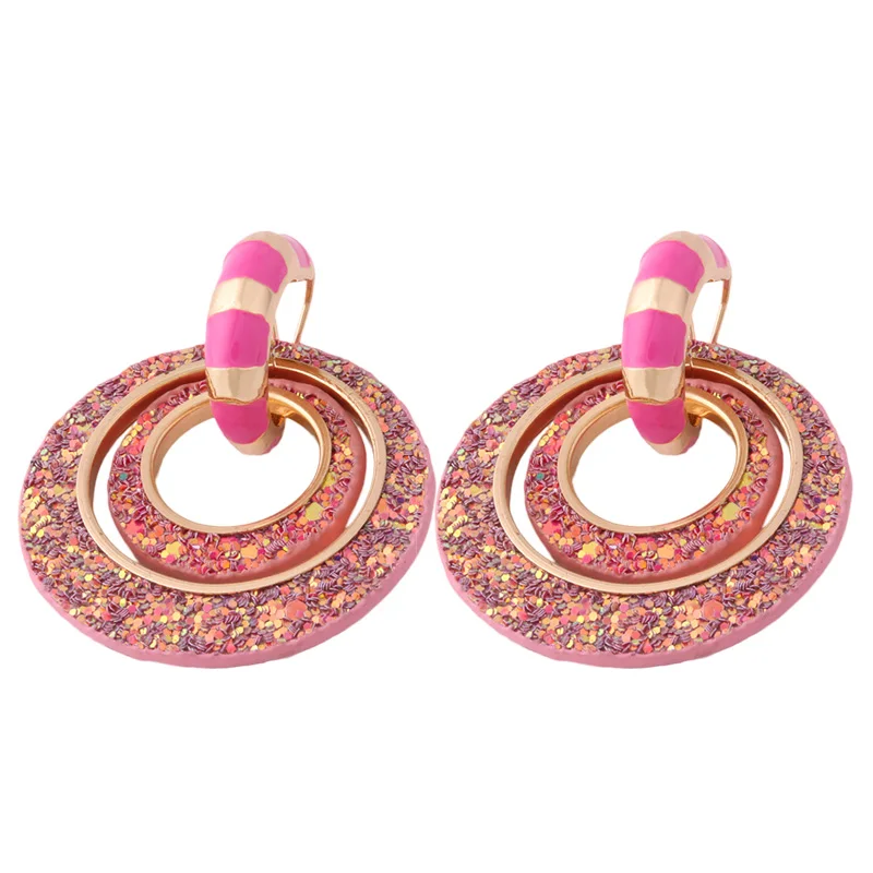 pink Neefu WoFu серьги в виде капель для Дамская Мода Кожаный серьги бижутерия; серьги-подвески бренд сплава капельного Oorbellen Brinco браслеты с подвесками - Окраска металла: pink