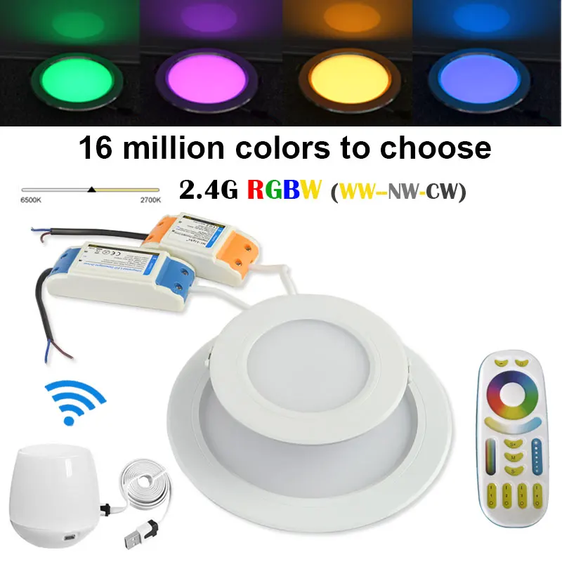 Умная лампа с регулируемой яркостью RGB + CCT изменение цвета|led downlight|led downlight lampdownlight