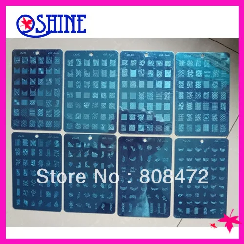 Комплект Дизайн ногтей Польский штамповка изображения XL большой штамп пластин ck0