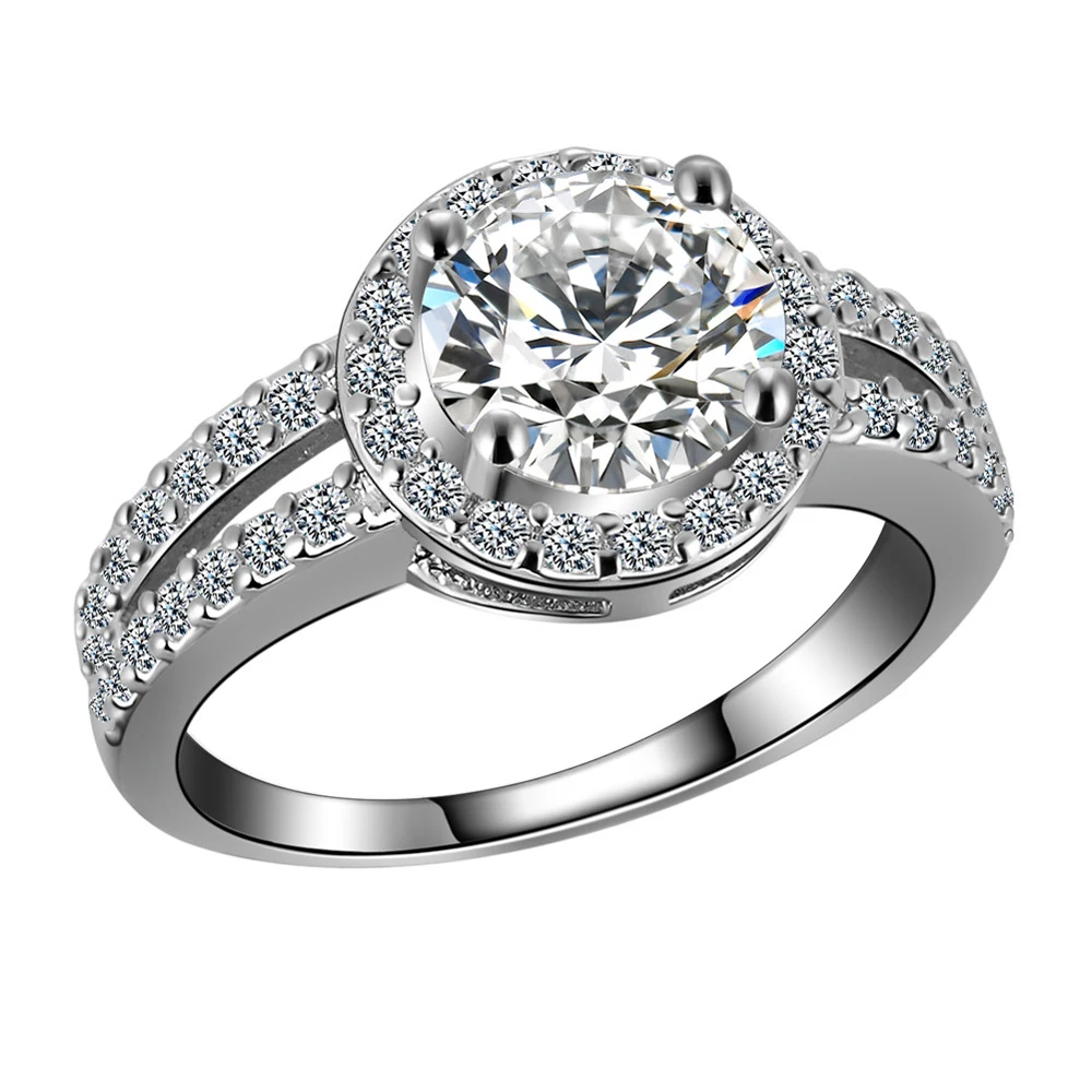 2019 современное Серебряное кольцо Шарм круглое Кристальное Cubac циркониевое