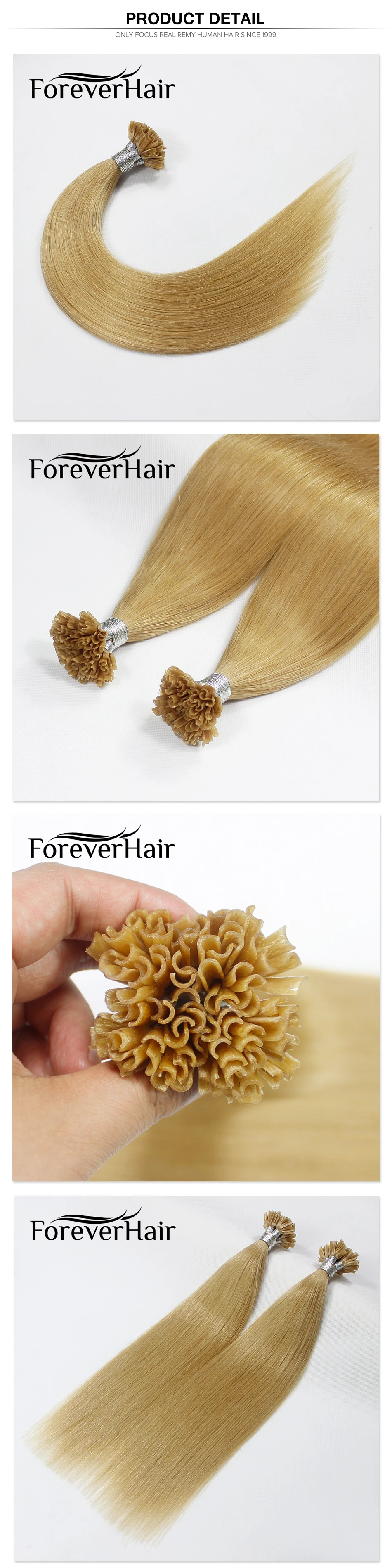 FOREVER HAIR 0,8 г/локон 1" 18" 2" Remy Предварительно Связанные кератиновые волосы для наращивания европейские волосы на кератиновых капсулах fusion Hair 50 s/pac