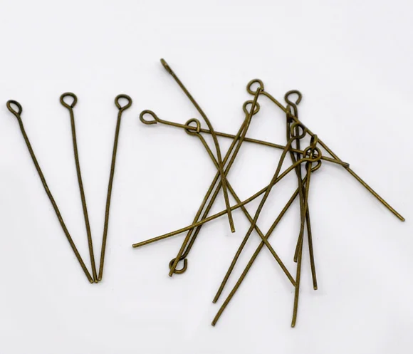 DoreenBeads 300 шт. античные бронзовые шпильки для глаз 50х0 7 мм (21 датчик)|eye pins|bronze pinpin pin |