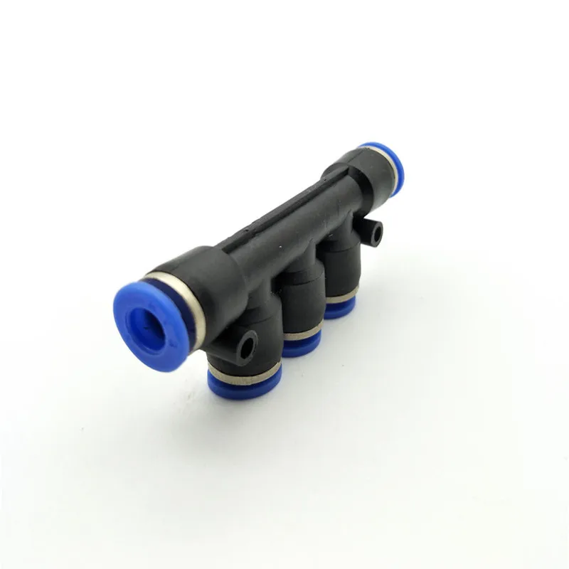6mm 5 Way Splitter One Touch Push in Connector Pneumatic Union Coupler Black | Обустройство дома