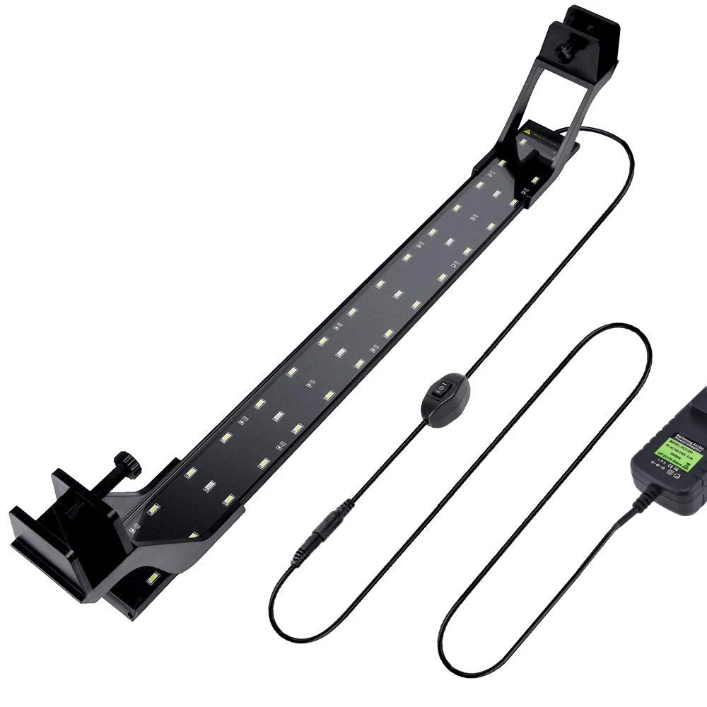 

LED Aquarium Light LED Aquarium Light Clip on Fish Tank Light with Extendable Bracket 36LEDs Blue and White Q25