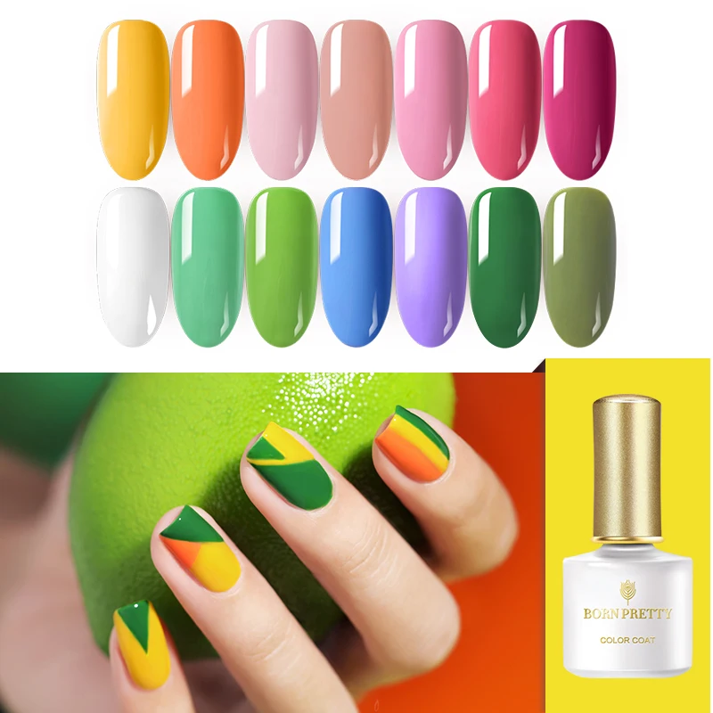 BORN PRETTY Spring Series лак для ногтей 6 мл разноцветный розовый отмачиваемый УФ гель клей