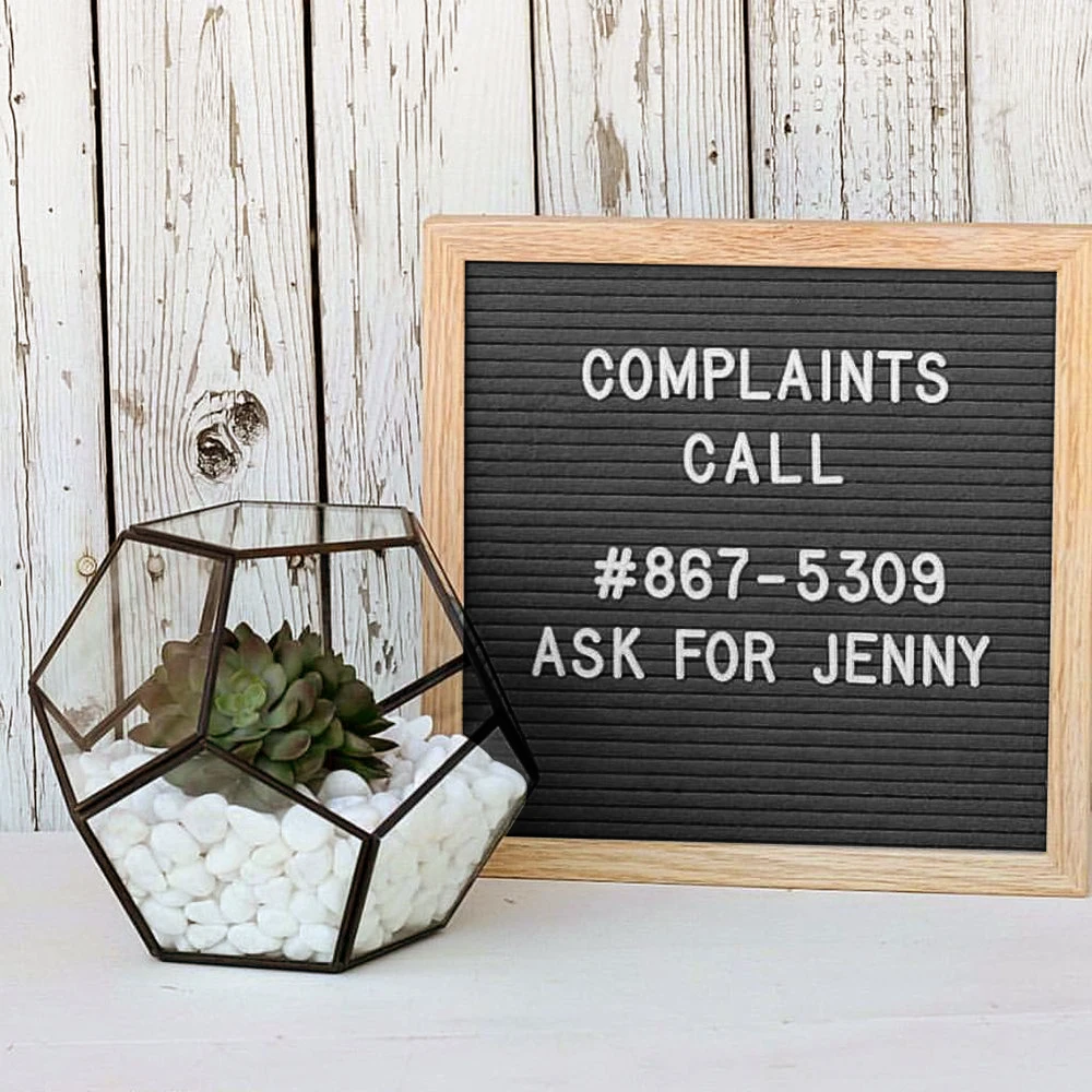Pawaca Black Felt Wood Message Board 10x10 Inches Changeable Letter Boards Sign 290 White Plastic Letters &amp Oak Frame Home Decor | Дом и