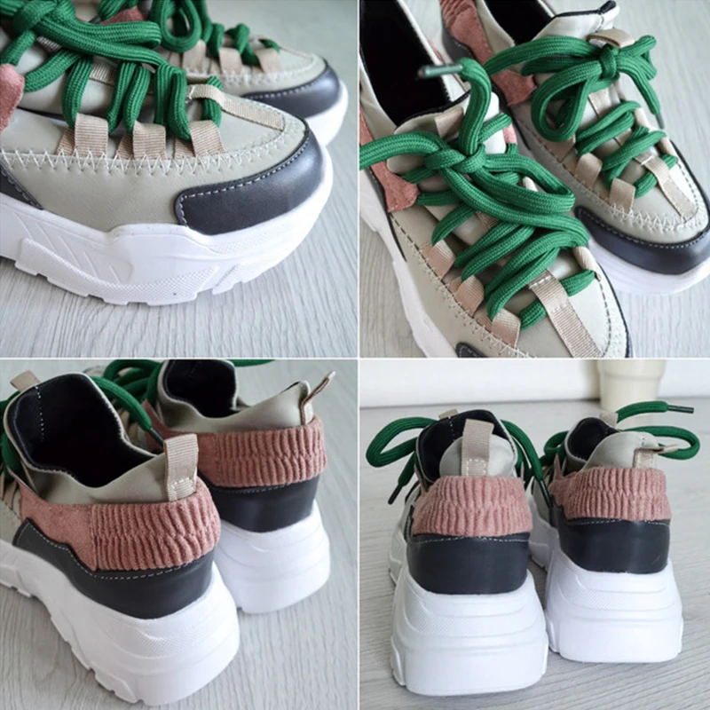 Женские кроссовки в стиле ретро GNOME разноцветные на толстой подошве повседневная