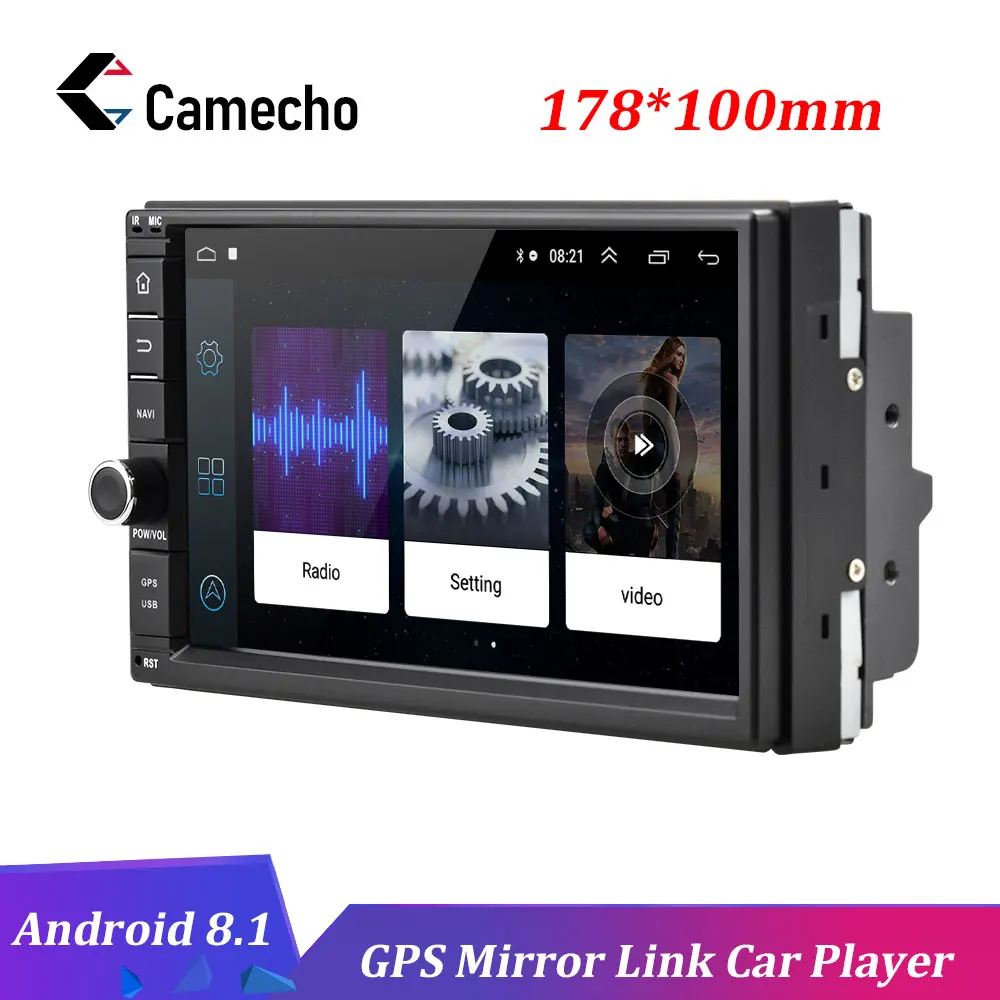 Camecho Android 8 1 Автомобильный мультимедийный плеер 2Din 7 ''HD Авторадио GPS зеркальное