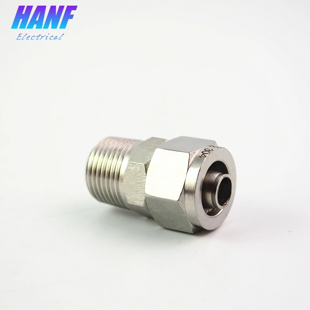 1 шт. 304 Нержавеющая сталь BSP 3/8 &quotнаружная резьба x 12 мм OD труба Быстрые