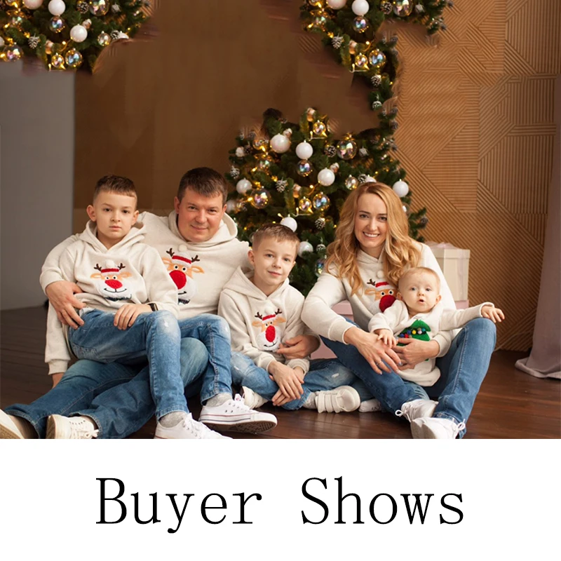 2018 зимние одинаковые комплекты для семьи Рождественский свитер детская одежда с