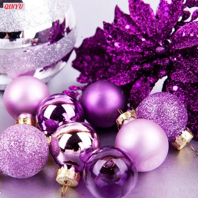 24PCS 3cm Christmas Tree Balls Colorful Craft Ball for DIY Party Decoration Supplies Gifts Bauble Hanging 7zHH181 | Дом и сад
