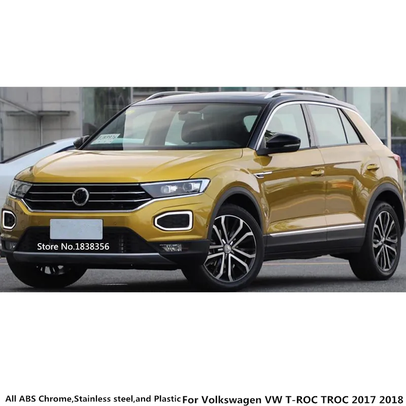 Для Volkswagen VW T ROC TROC 2017 2018 2019 автомобильный хромированный ABS передний бампер Защита