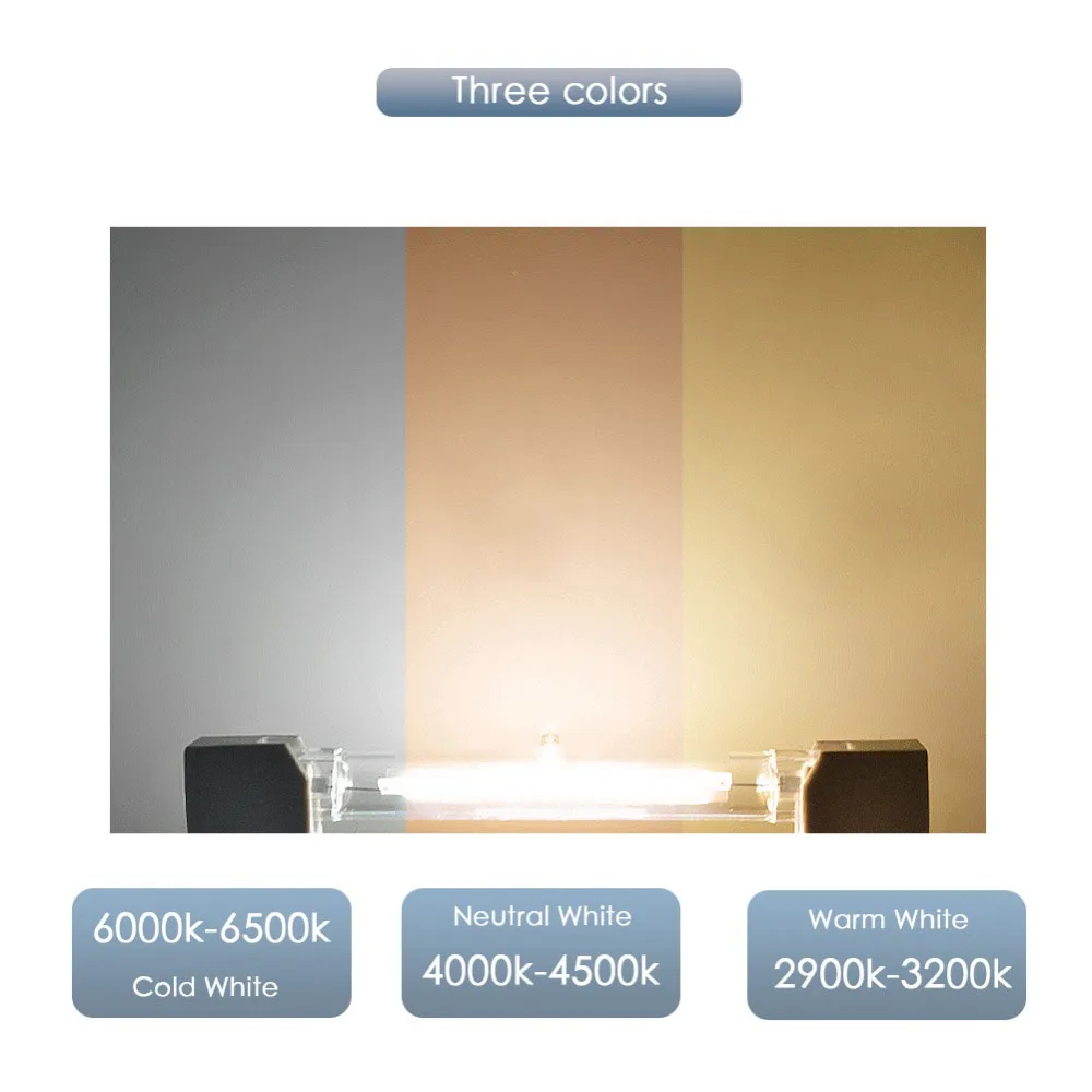 Светодиодсветодиодный лампа R7S с монолитным блоком светодиодов стеклянная