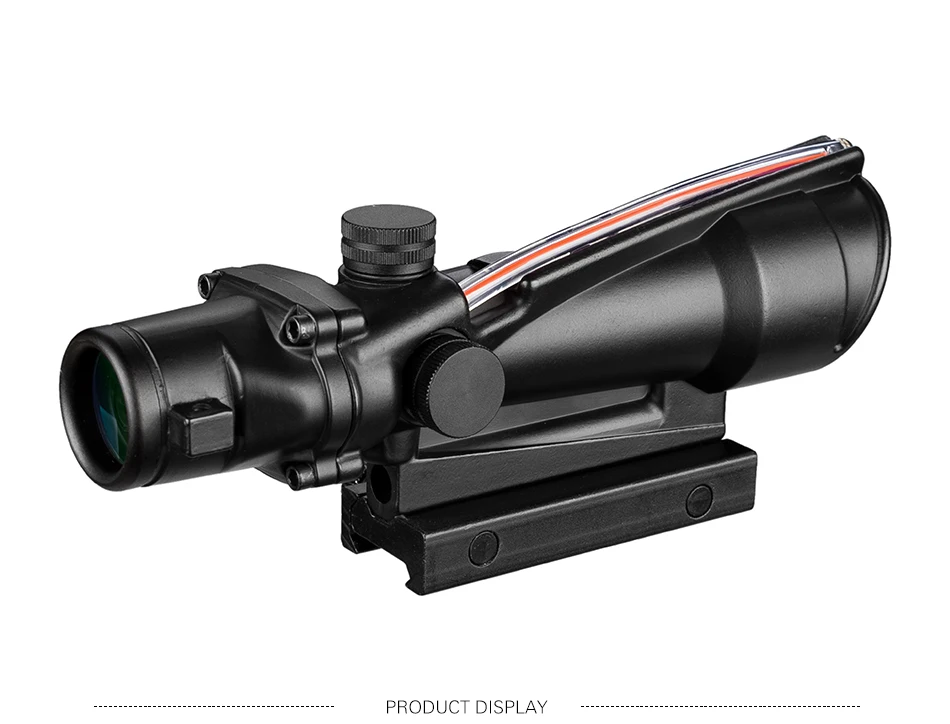ACOG 5x35 охотничий прицел двойной подсветкой шеврон Красный Зеленый Крест оптоволоконный прицел Сетка Тактический винтовка Оптический прицел