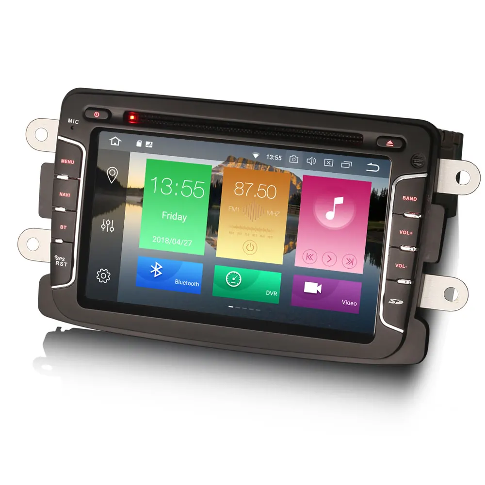 Erisin ES7429D 7 &quotAndroid 8 0 Octa core 4G ram автомобильный DVD gps видеорегистратор с радио DAB + для