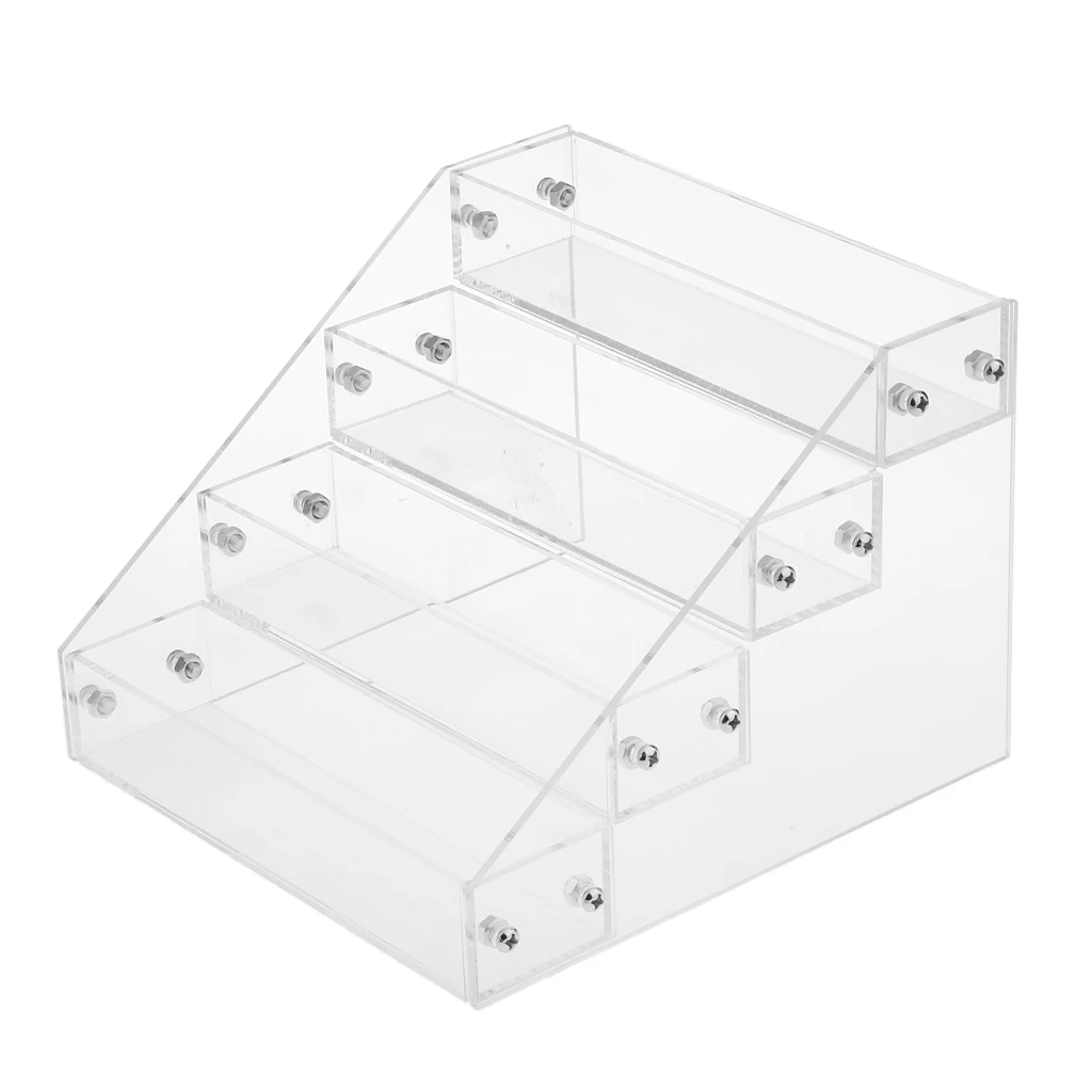 Акриловая подставка для нанесения лака на ногти 4 уровня прозрачная Органайзер| |