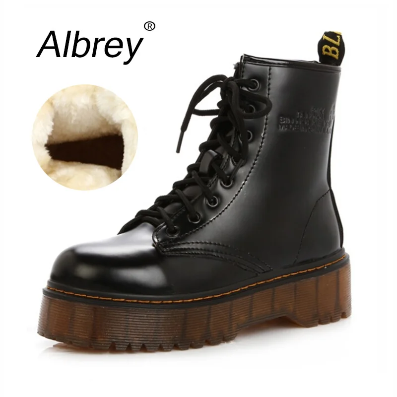 2019 New Women Winter Boots Platform Ankle Fur Snow Female Martin Super Warm Shoes on Thick Heels | Обувь