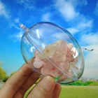 Яйцевидной формы елочный шар украшения дома елка украшения мяч прозрачная подвесная бальное свадебное украшения окон, шторные драпировки для дисплея