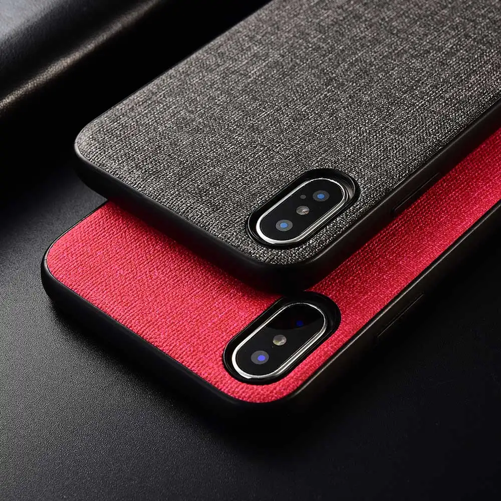 Boucho для iPhone 8 7 6 6s Plus Xs тканевый мягкий чехол X XR XS Max ультра-тонкий холщовый