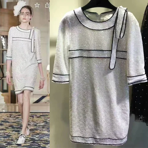 2017 белое элегантное офисное платье модное повседневное тонкое подиумное летнее