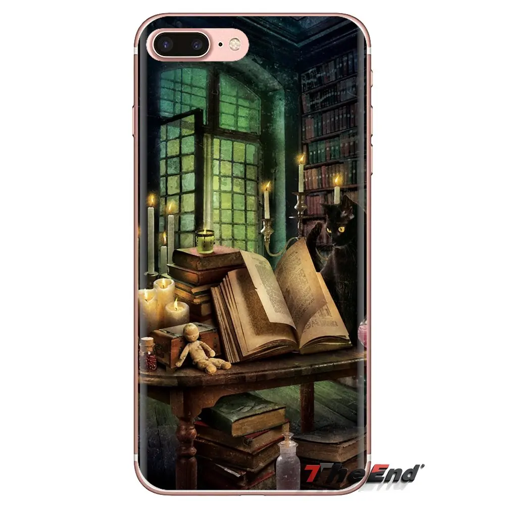 Library fantasy art books Transparent Soft Cases Covers For Xiaomi Redmi 4A S2 Note 3 3S 4 4X 5 Plus 6 7 6A Pro Pocophone F1 |