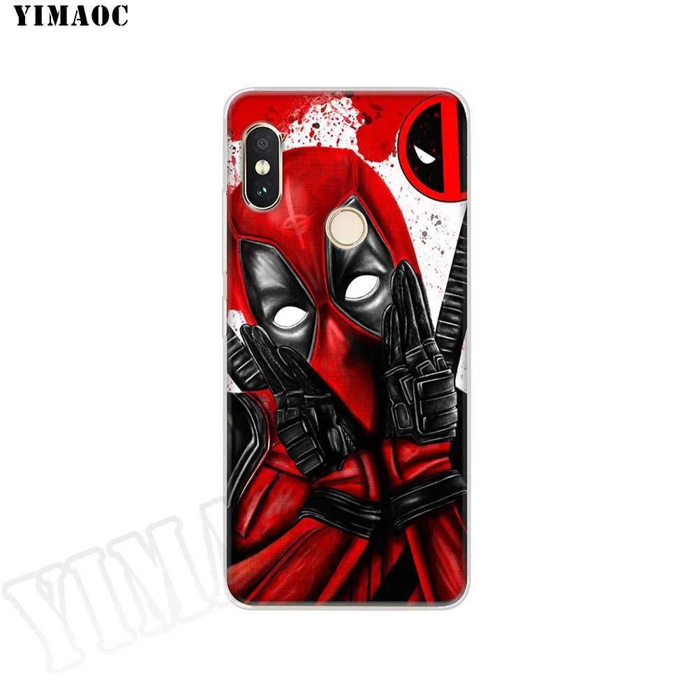Мягкий силиконовый чехол YIMAOC Deadpool для POCOPHONE F1 Xiaomi Redmi Note 6 7 Pro 6A Mi 8 Lite из ТПУ |