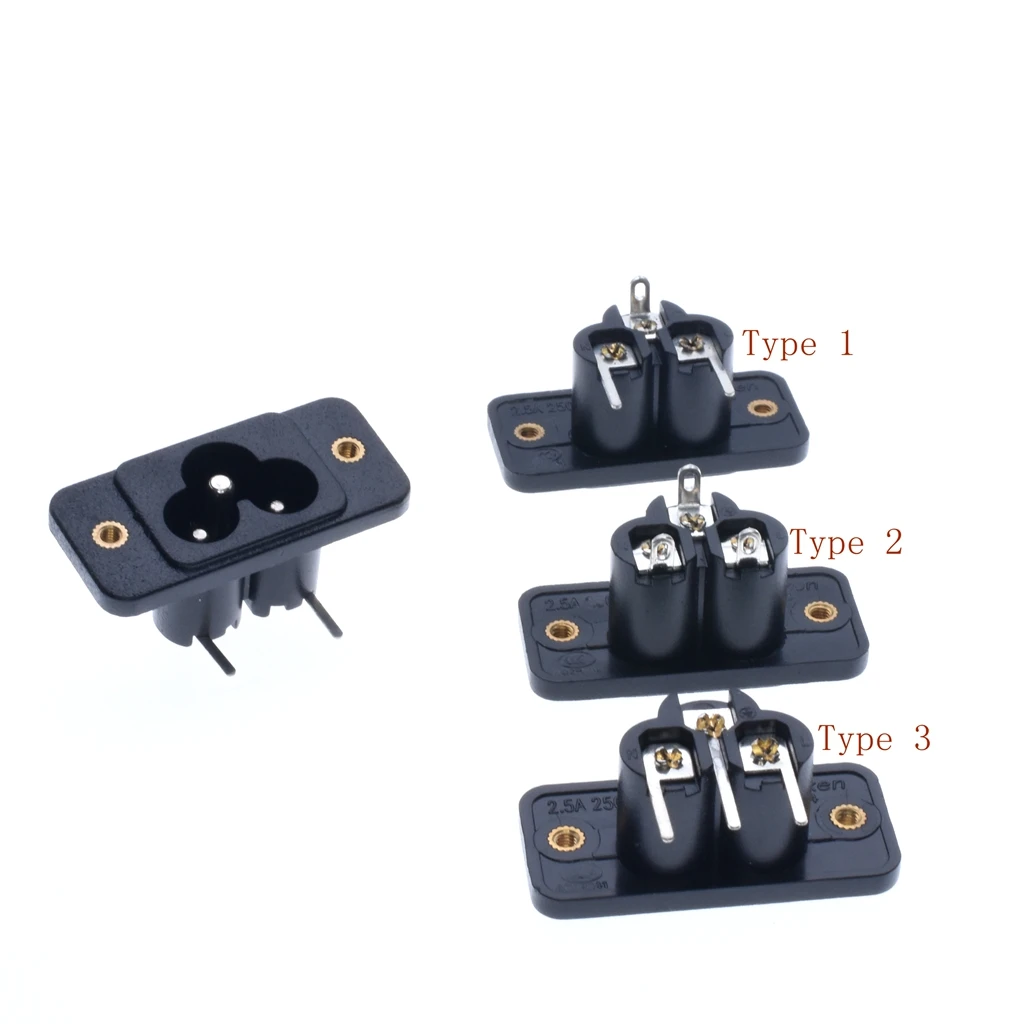 3 Pin IEC320 C6 AC штекер Мощность разъем с винтовым зажимом на крепление Припой