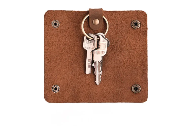 Маленький кошелек для ключей из натуральной воловьей кожи в стиле унисекс