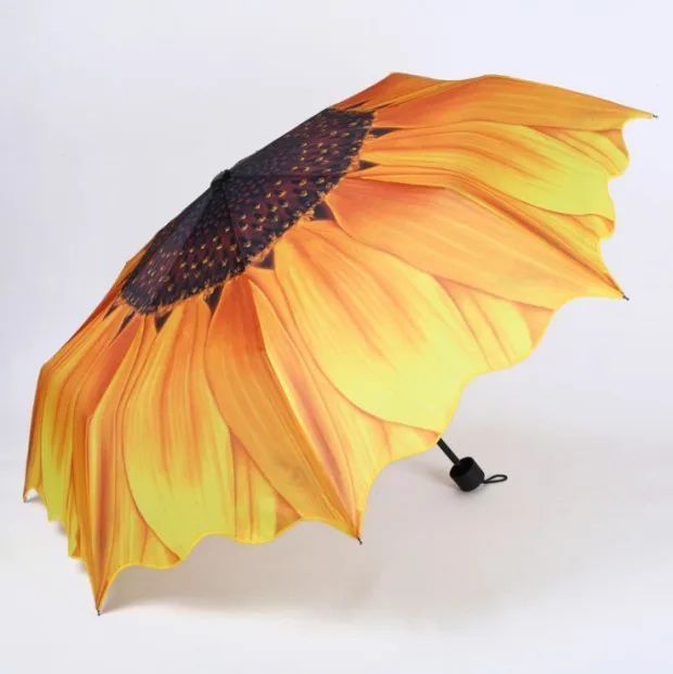 10pcs/lotSun umbrella outdoor anti-UV silver plastic sunflower creative three fold sunny folding | Дом и сад