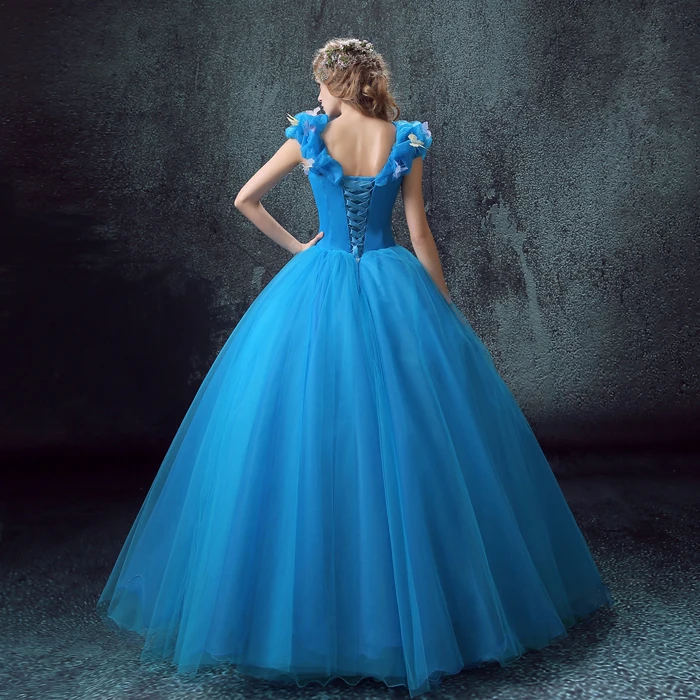 Синее детское вечернее платье «Золушка» платья vestidos de 15 anos vestidos de quinceanera vestido de debutante недорогие подростковые платья