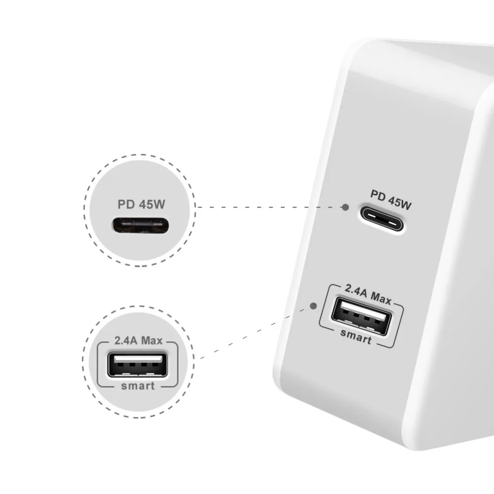 Yojock USB C PD зарядное устройство USB-C Тип 57 Вт Мощность доставка быстрая зарядка 3 0 Для