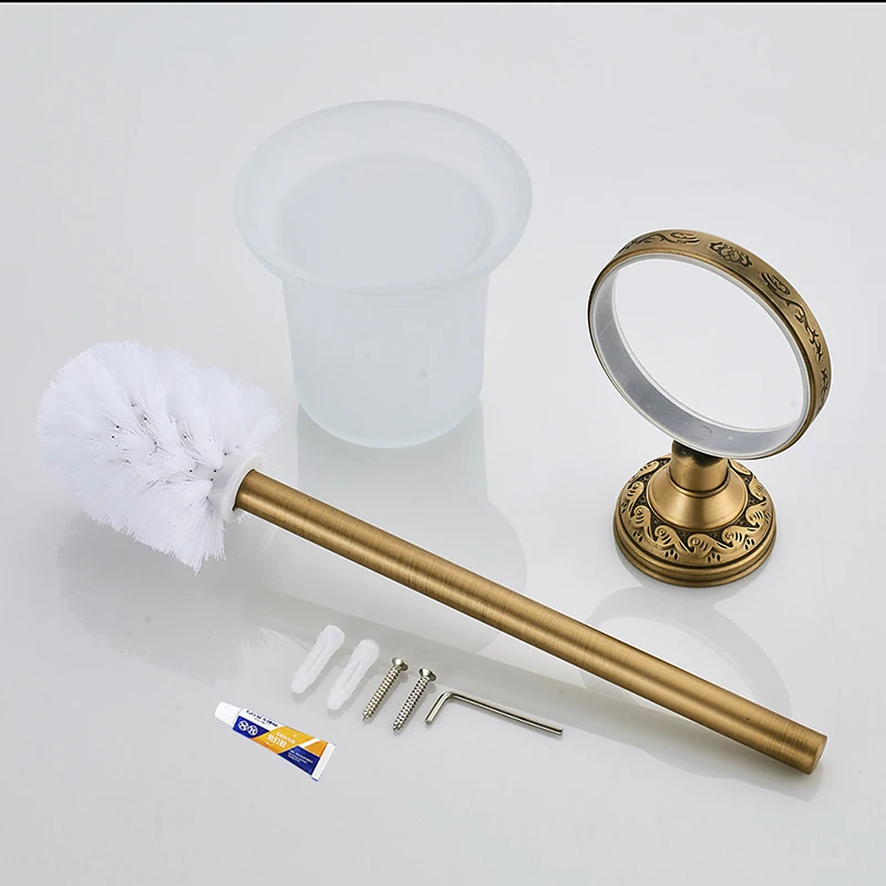 Держатель туалетной щетки для ногтей античные бронзовые аксессуары ванной