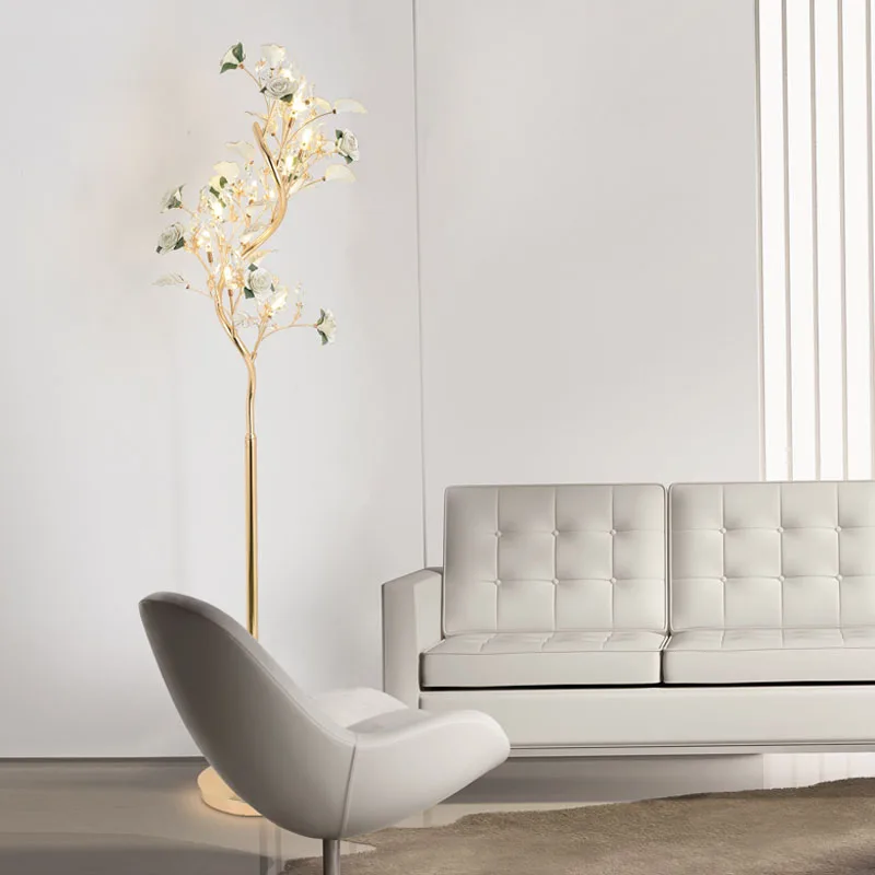 Спальня напольные светильники кристалл Торшеры Свадебные украшения гостиной